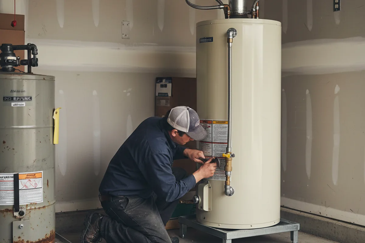 Water heater and shutoff valve replacement in Somerset
